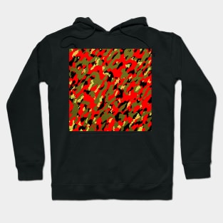 Camouflage - Red and Olive Hoodie